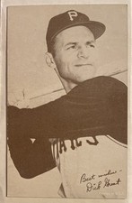 Dick Groat 1963 Exhibit Stats On Back St. Louis Cardinals Pittsburgh Pirates