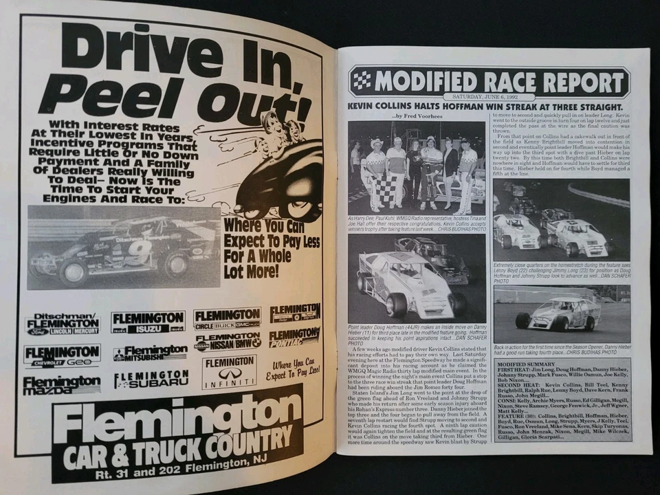 1990s Flemington Fair Speedway "Modified Country" Auto Racing Program Lot of 3 - Image 3 of 4