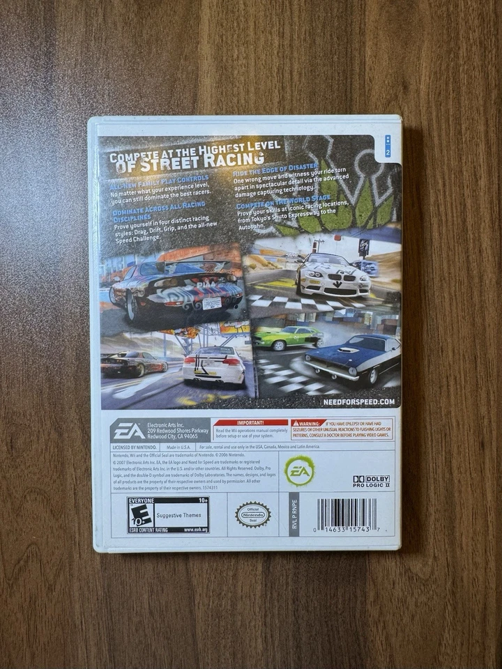 Need for Speed: Prostreet para Wii Racing Pro Street completo y probado Foto 2 de 3