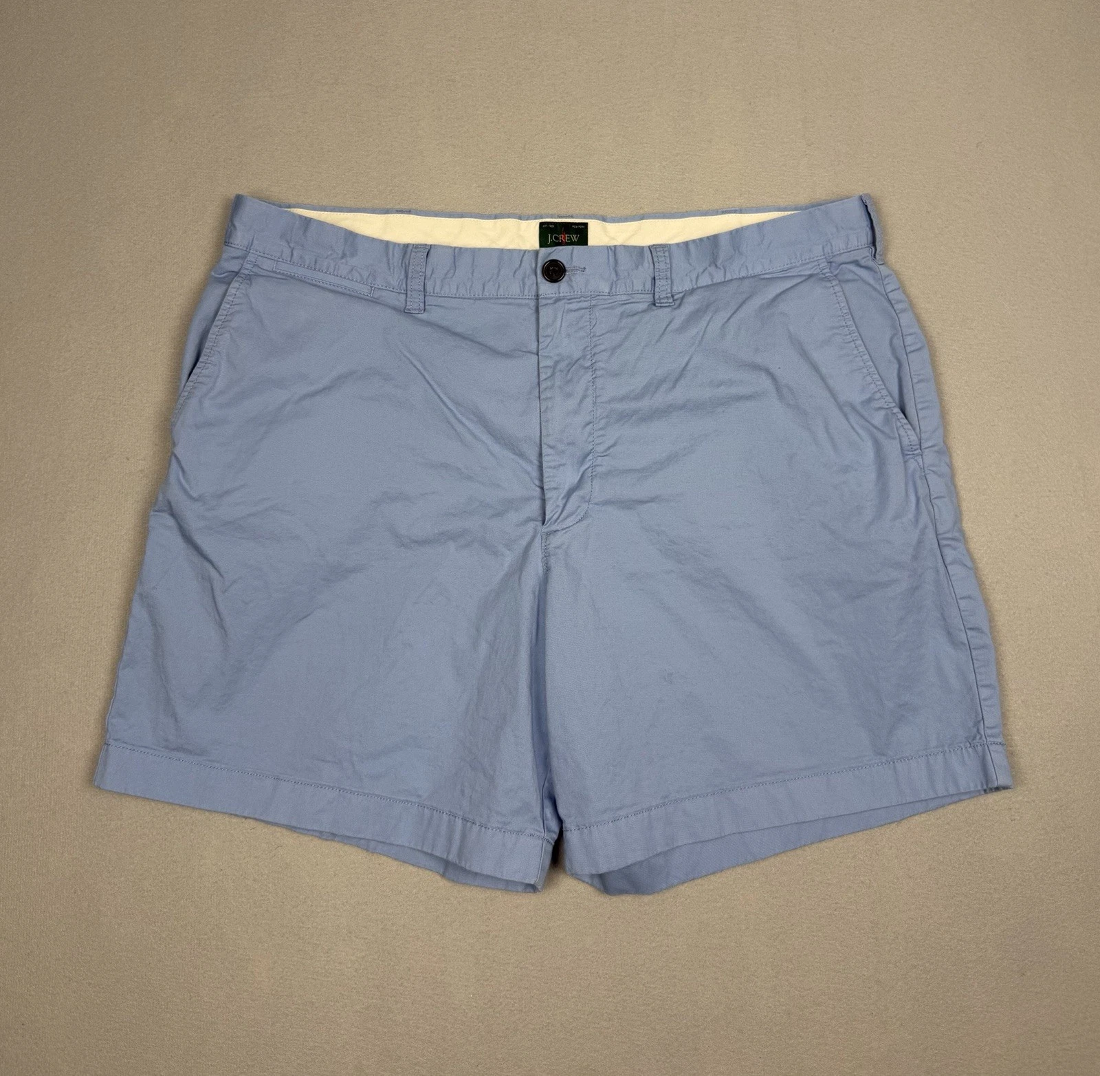 Vintage J Crew Oarsman Shorts Mens 38 Light Blue 7" Chino Flat Front Casual Golf