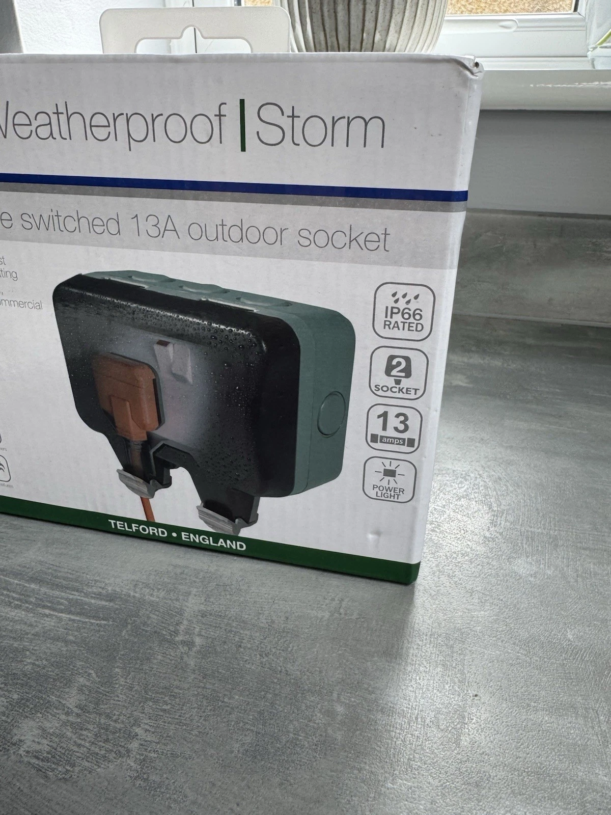 BG Weatherproof Storm Double Switched 13A Outdoor Socket IP66 WP22-XD Brand New 3