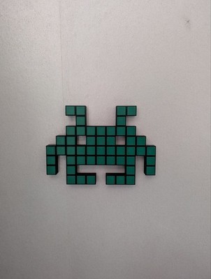 Space Invader Wanddeko Pixel Art, 3D Druck