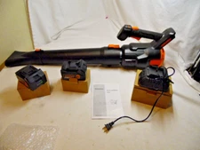 2 Speed 500 CFM Cordless 20V Leaf Blower 2 Batteries 3828
