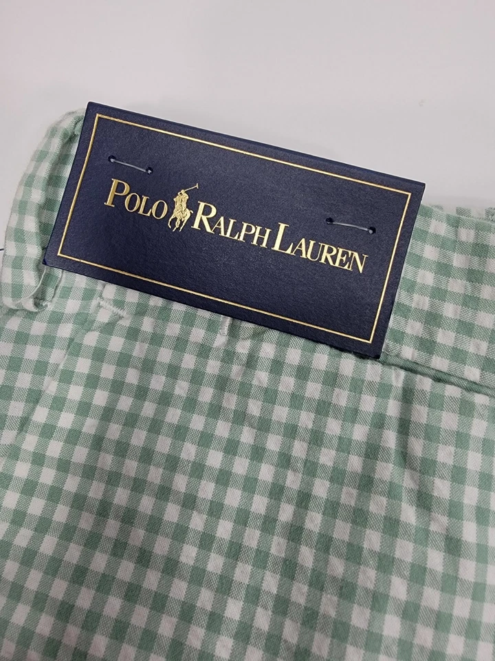 NEW Vintage Polo Ralph Lauren Men's 50B Big Green White Plaid Check Shorts NWT - Image 3 of 4
