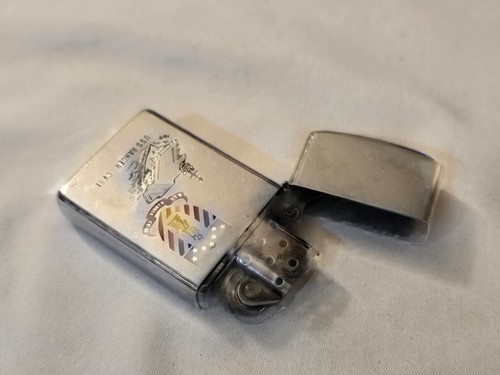 Encendedor delgado Zippo cromado USS Ranger CV-61 1976 de la Marina de los Estados Unidos - Imagen 4 de 7