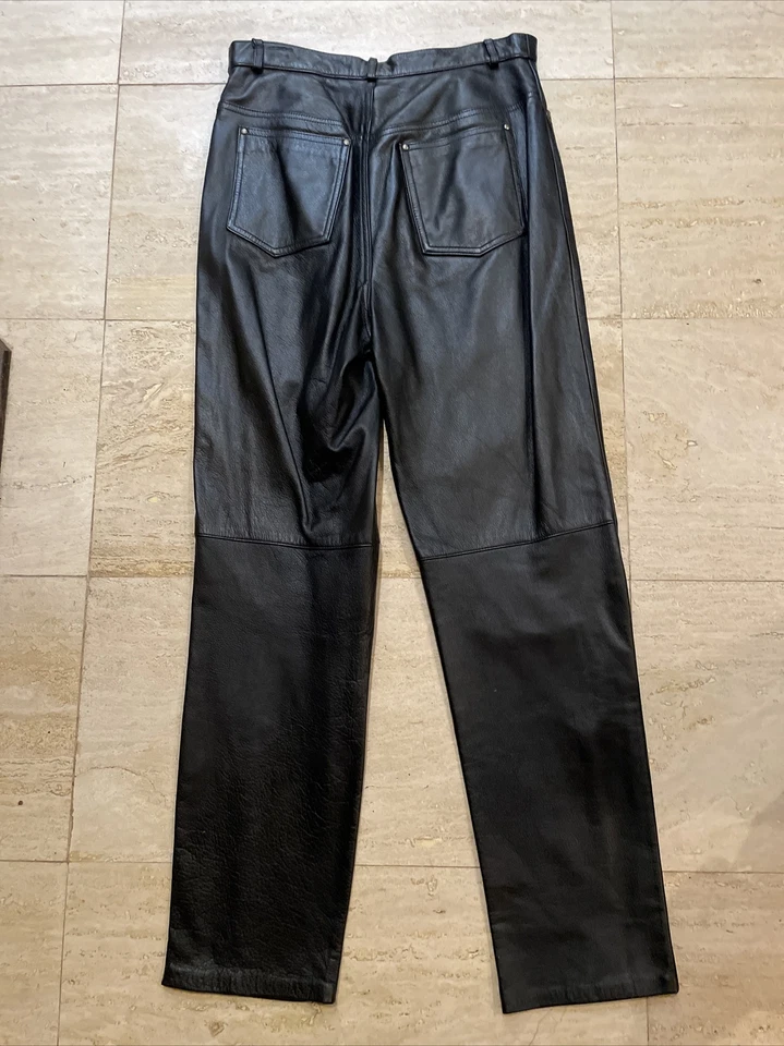 Pantalones de cuero gris Reflections by Spiegel vintage años 90 10 Foto 2 de 4