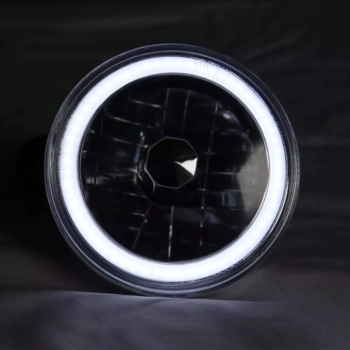 For 1963-1978 Chevy Nova Pair 7" Inch Round Chrome LED Halo Headlights Angel Eye - Picture 9 of 9