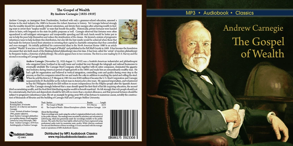 The Gospel of Wealth - MP3 CD Audiobook in CD jacket - Image 4 of 4