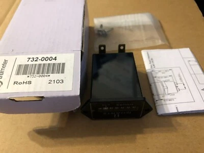 TRUMETER 732-0004 Hour Meter DC Quartz 2-Hole Rectangular