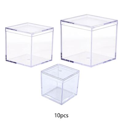10 Stück Mini Acryl Vitrine Würfel für Druckguss Modell Sammlerstücke Spielzeug
