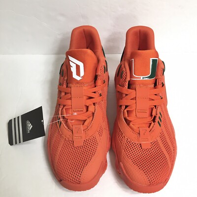 Adidas Dame 7 Miami Hurricanes Size 6.5 Shoes RARE PE Orange  display picture 3