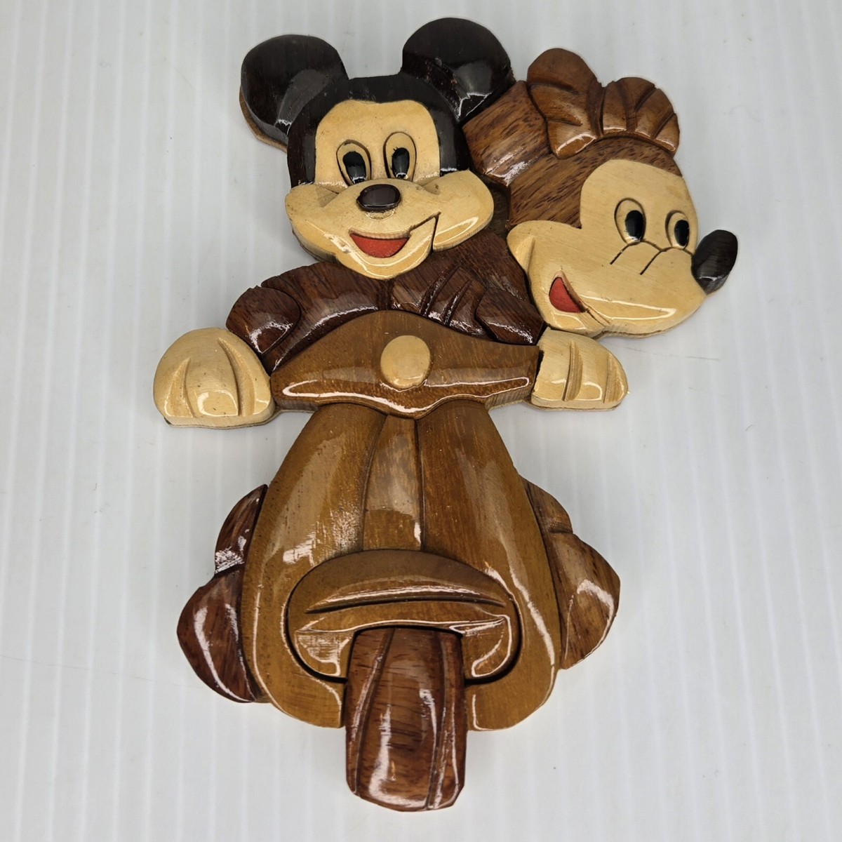 Disney Minnie Mickey Wooden Wall Art Handmade Carved Layered