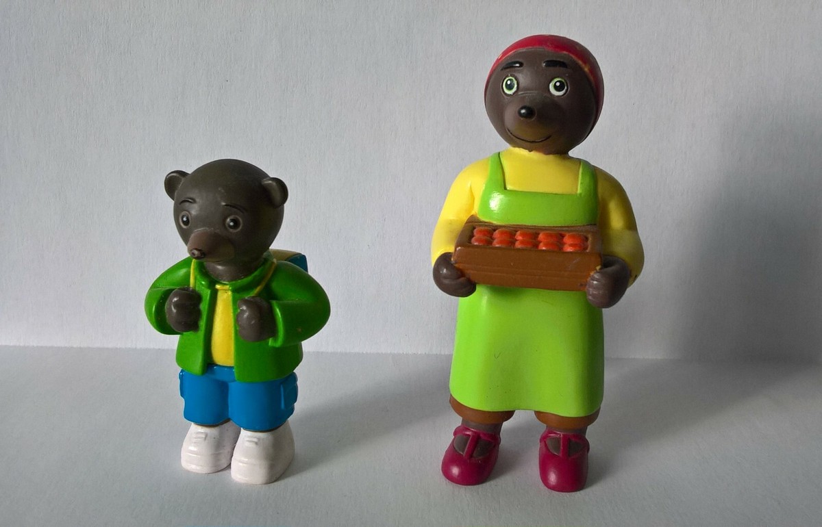 Figurine Ancienne Petit Ours Brun - PVC Ou Plastique, Occasion En Bon état | Collection Vintage