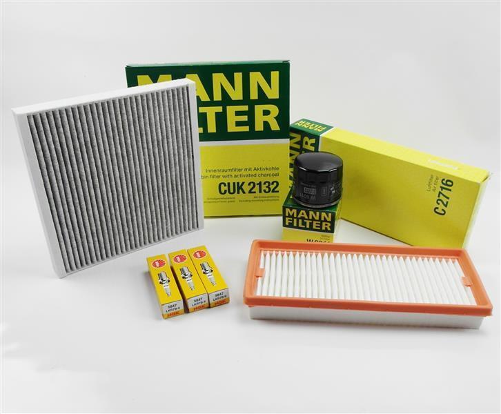 MANN-FILTER Inspektionspaket Für SMART FORTWO - Komplettset Mit Ölfilter, Luftfilter, Innenraumfilter & Zündkerzen