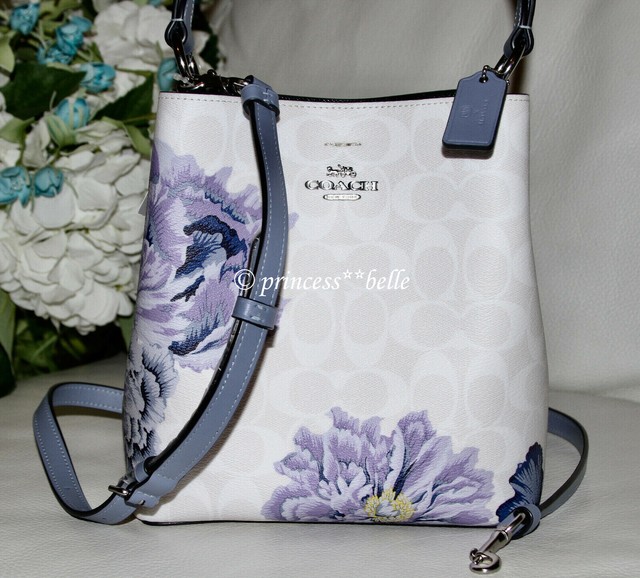 Coach Signature Canvas Small Town Bucket Bag With Kaffe Fassett Print