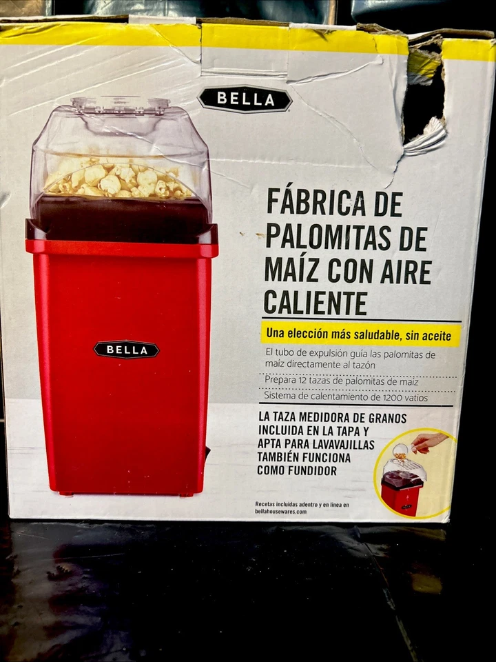 Bella Hot Air Popcorn Maker, Teal, Makes 12 Cups 1200 Watt - Image 2 of 4