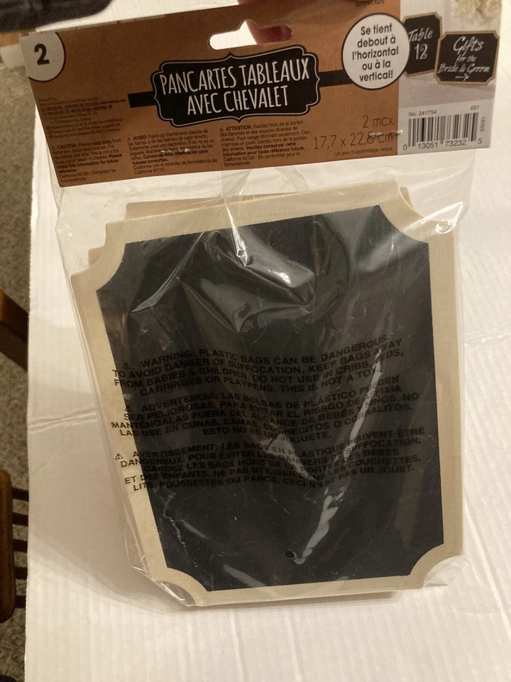 Amscan Wooden Chalkboard Easel Sign 7"x9" New!!! - Image 2 of 4