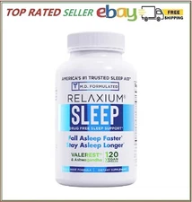 Relaxium Sleep Support 120 Vegan Capsules Melatonin Ashwagandha MADE IN USA