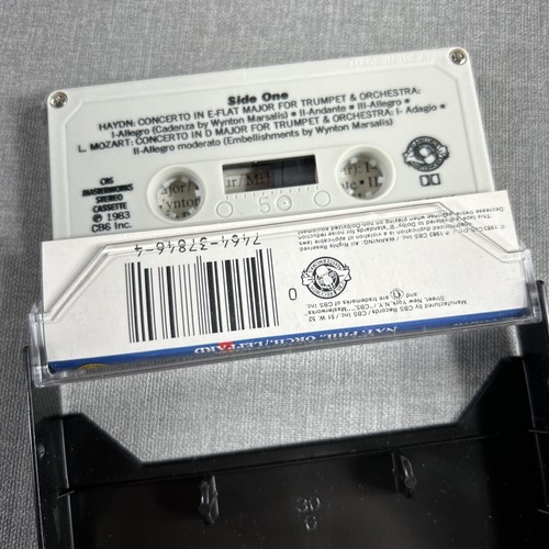 Wynton Marsalis Cassette Tape And Classical Debut Recording Trumpet Concertos - Picture 3 of 4