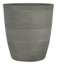 Large Round Grey Planter 29L Tall Plastic Indoor Garden Outdoor Patio Plant Pot