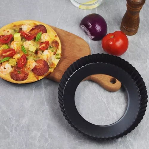 Quicheform 28cm Tarteform mit Hebeboden Antihaftbeschichtete Obstkuchenform DE - Bild 6 von 12