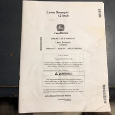 JOHN DEERE LAWN SWEEPER 42" OPERATOR'S MANUAL OMM155002 ISSUE A4