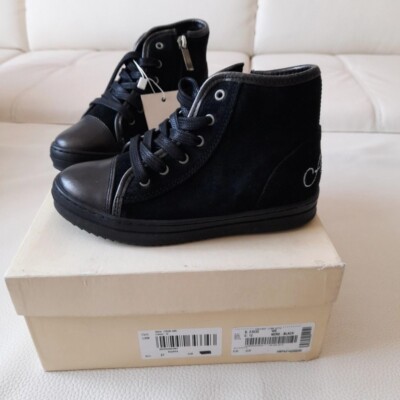     Schwarze Echtleder Winter Stiefeletten Armani Junior Gr. 31