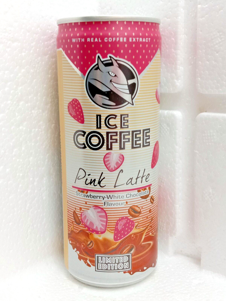 HELL ICE COFFEE Pink Latte Energy Drink Empty Can 250ml Hungary