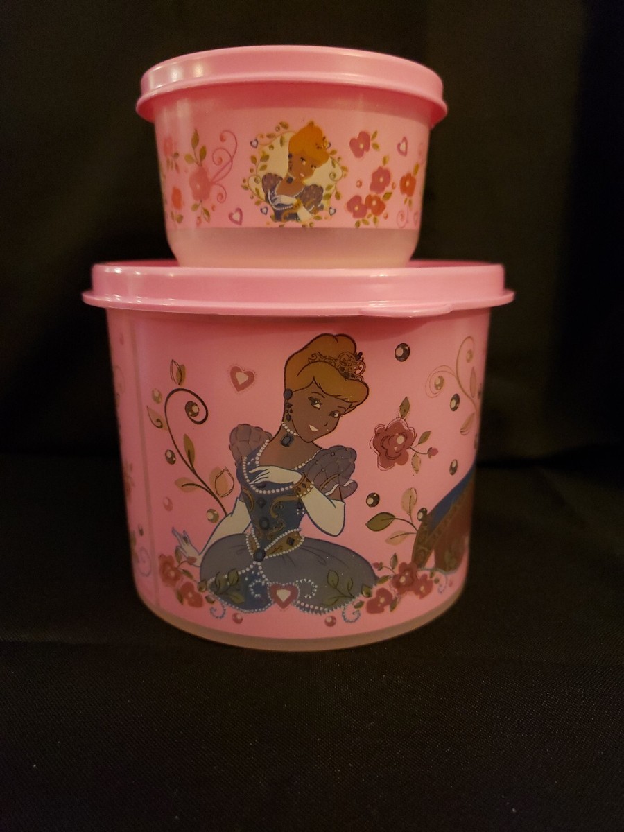 New Tupperware Disney Princess Canister Set 20oz and 4oz Canisters