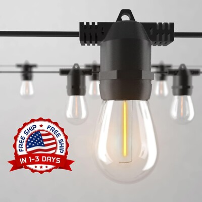 Cadena de luces LED S14 para exteriores para luces de patio al aire libre US NEW