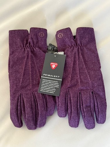 LULULEMON City Keeper Gloves Unisex Purple Primaloft Tech Friendly Size L/XL - Picture 2 of 6