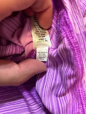Athleta Tank Top Women L Jazzy Purple Stride Crunch and Punch Tank