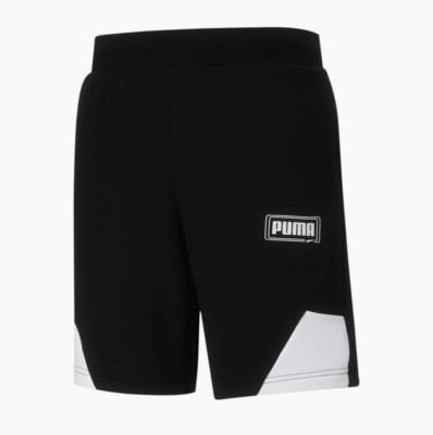 Puma Rebel Mens Pull-On 9'' Shorts Size: M Regular Fit Black/White