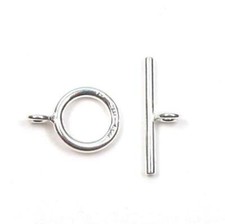 4 Sets 15mm / 9.5mm 0.78g 925 Sterling Silver Toggle Clasp