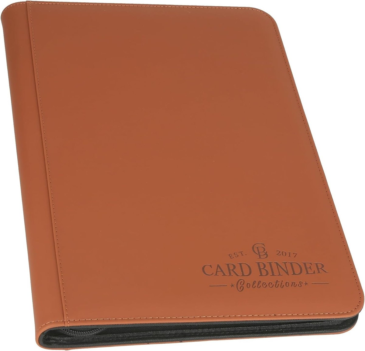 9 Pocket Card Brown Binder Premium Zip Trading 540 Double Sided Pocket Album New 9 Pocket Card Brown Binder Premium Zip Trading 540 Double Sided Pocket Album New