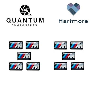 10 X M SPORT PERFORMANCE ALLOY WHEEL BADGE STICKER EMBLEM DECAL BMW 17MM X 9MM