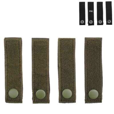 MOLLE Gurt Set Koppelschlaufen Modular-System 4 Stück oliv schwarz Flausch Patch