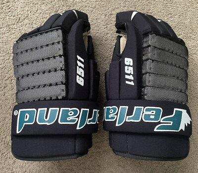 Owen Nolan Team Issue Hockey Gloves - San Jose Sharks Vintage Ferland Pro Stock 