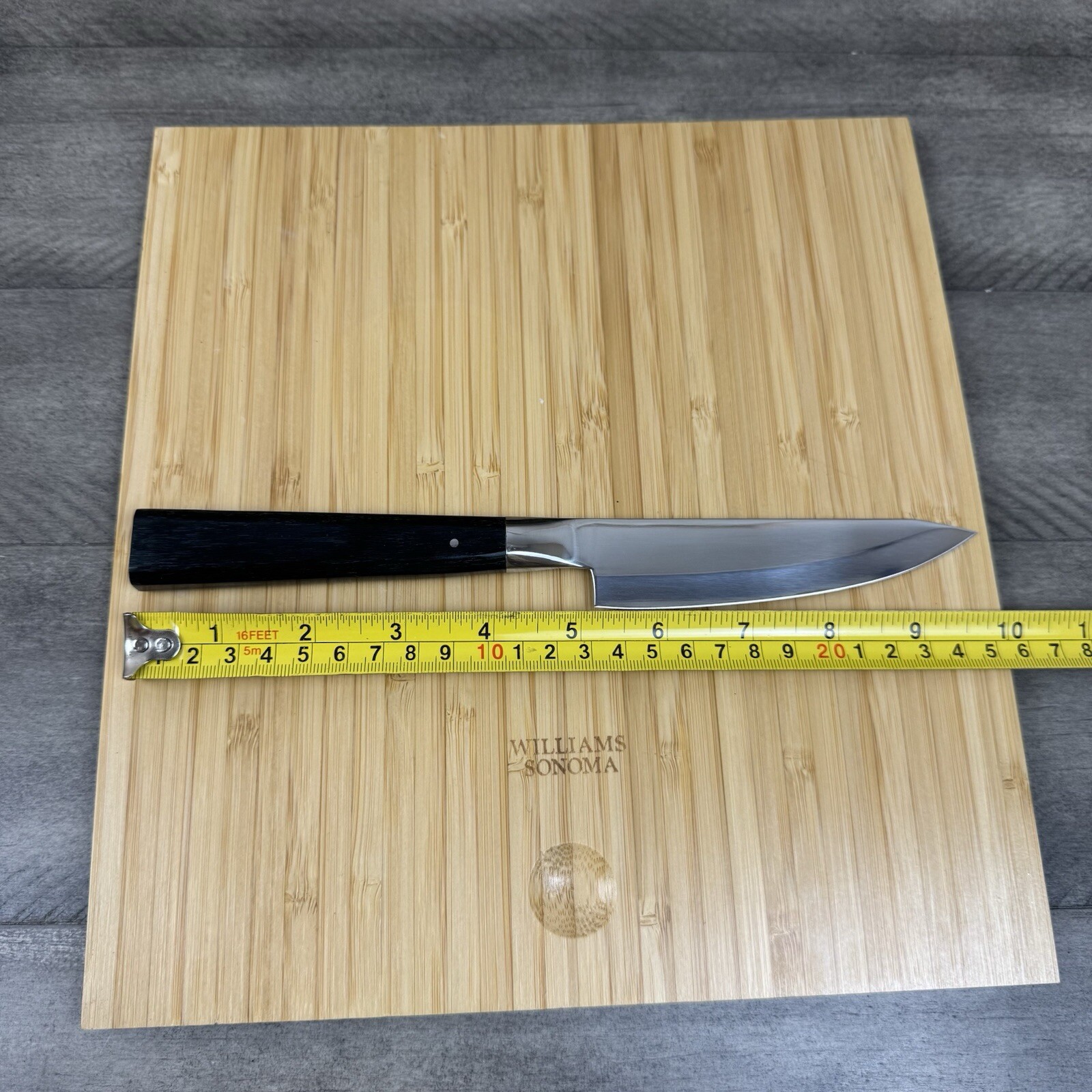 Williams Sonoma Eastern Steak Knives Set/8 Silver Black Scuffed Partially Used