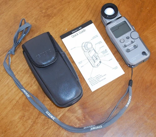 SEKONIC L-358 Flash Master Light Meter in original case w quick start guide