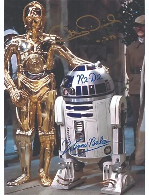 STAR WARS SIGNED PHOTO R2D2 C3PO AUTOGRAPH DANIELS/BAKER SIGNATURE 8X10 REPRINT