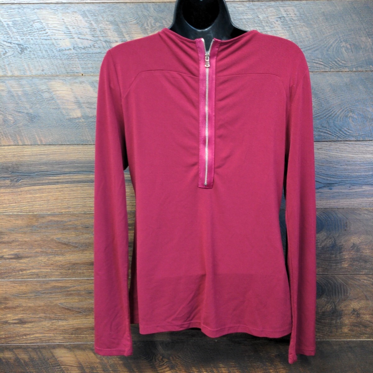 Ann Taylor Women's Plum Long Sleeves V Neck Surplice Pullover T Shirt