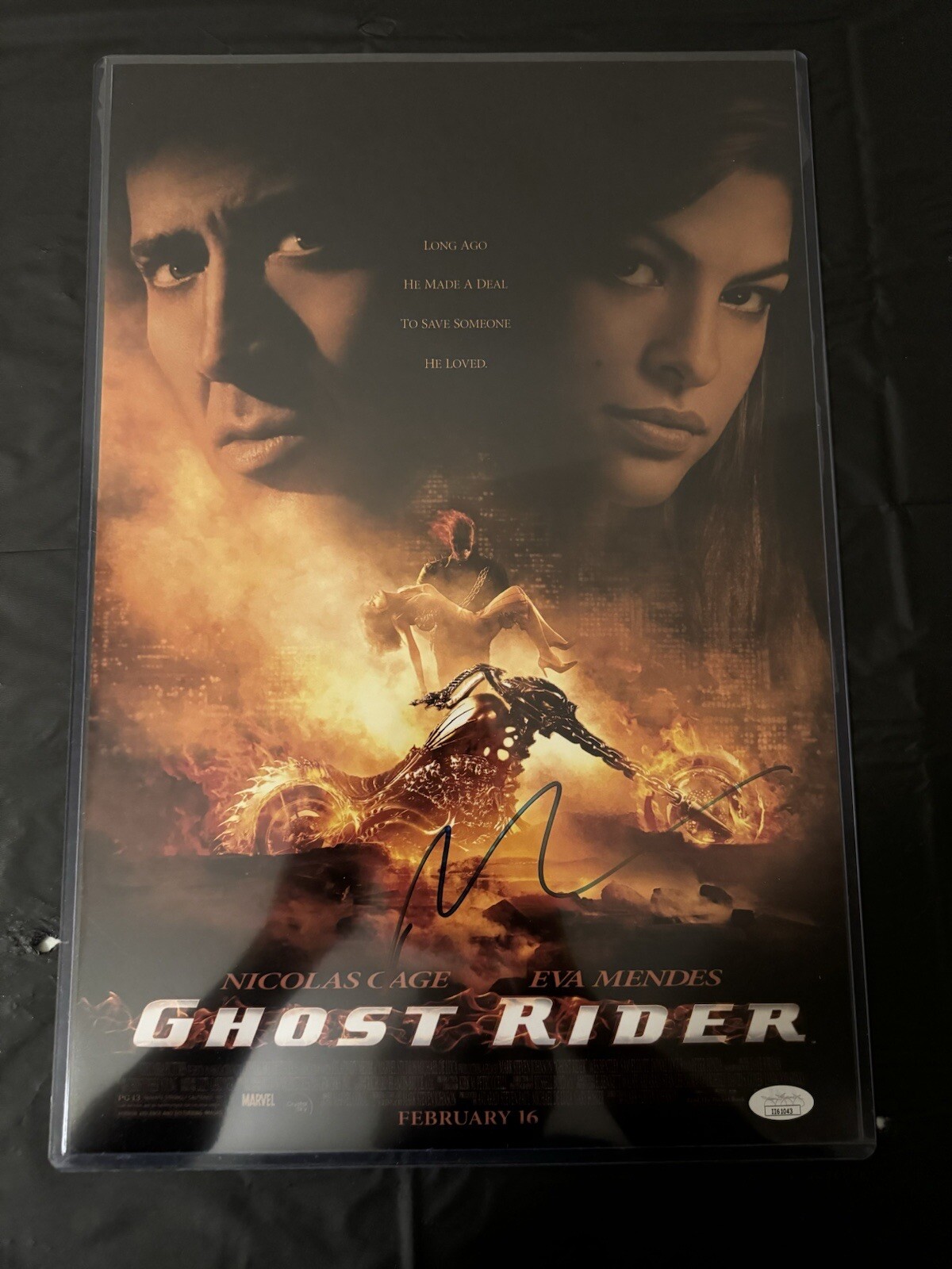ghost rider 12x18 Movie Poster Signed By Nicolas Cage JSA eBay