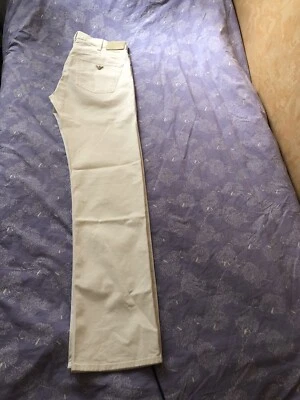 Pantalon en toile blanc comfort fit Armani Jeans taille 34/33 - Photo 1/4