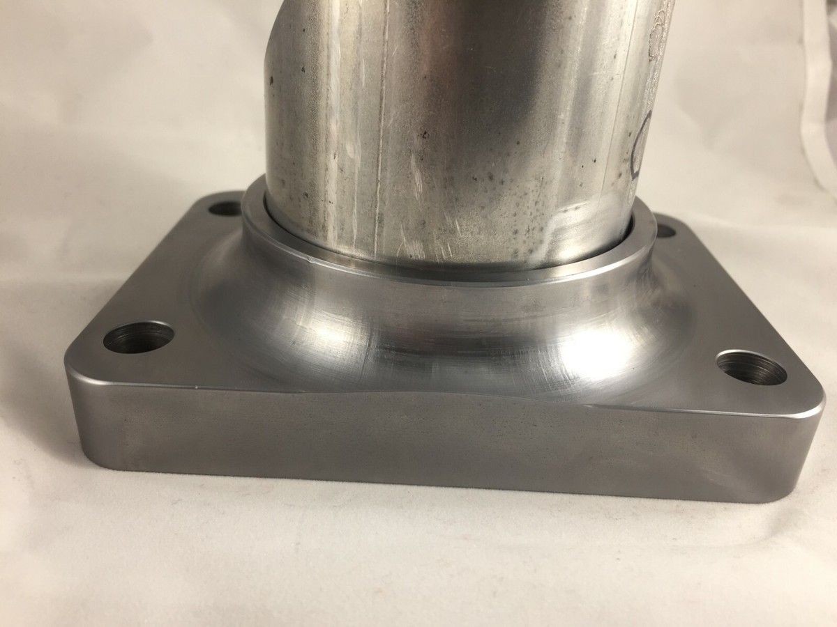 Turbo Manifold Flange, Stainless Steel Turbo Manifold Turbocharger Flange Adapter T6 To T4 Divided Exhaust 8 Holes