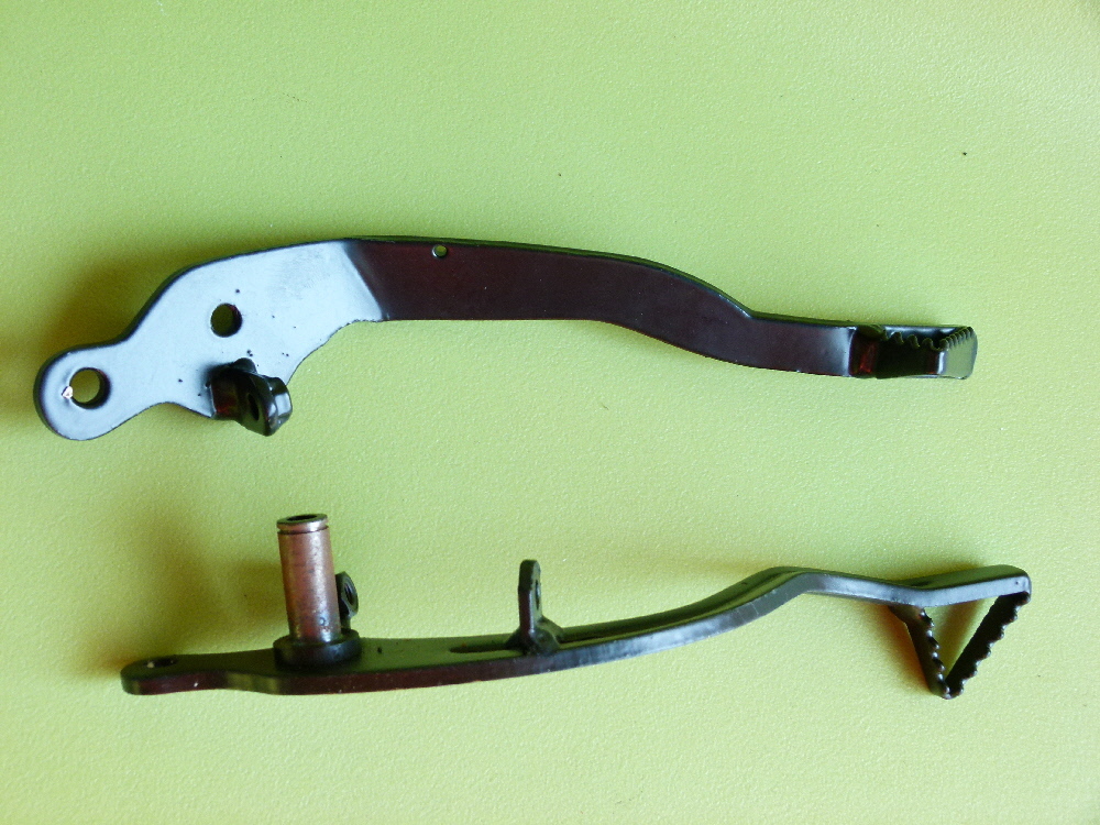 Pédale de frein moto AJP noir en aluminium forgé pour système de freinage arrière