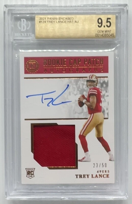 Trey Lance Panini Encased #124 Patch Autograph