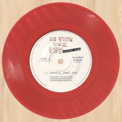 RED VINYL----  be your own PET Electric Shake (3:02) PROMO 7'' SINGLE RECORD 0713
