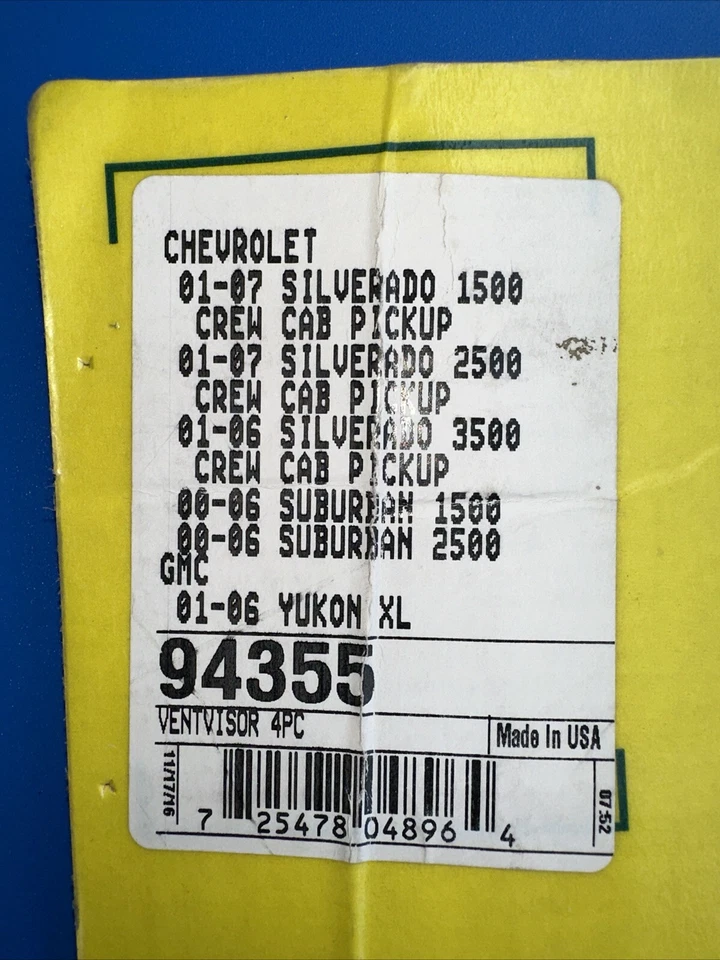 AVS 49355 Window Ventvisor For 2001-2007 GMC Yukon XL Chevy Silverado Suburban - Image 3 of 3