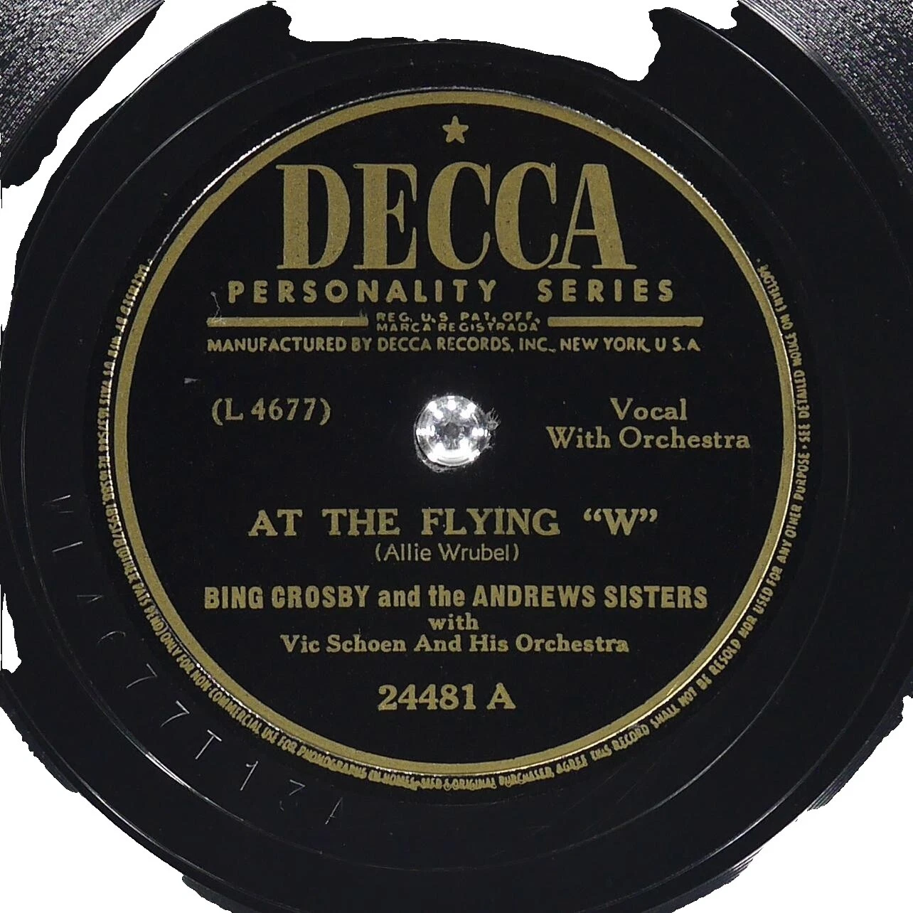 Bing Crosby 78 RPM Pop Vinyl Records